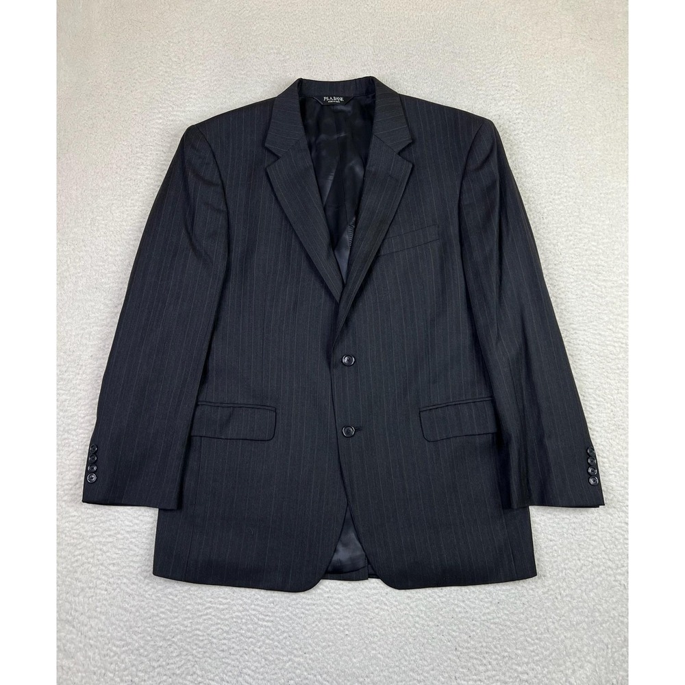 Jos A Bank Blazer Mens 42R Pinstripe Wool Two Button Suit Jacket Formal